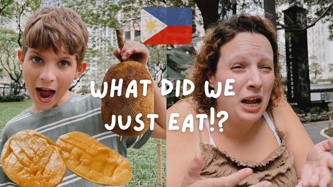 FAMILY TRYING PHILIPPINES MANGO! EATING FILIPINO FRUITS *it got weird*