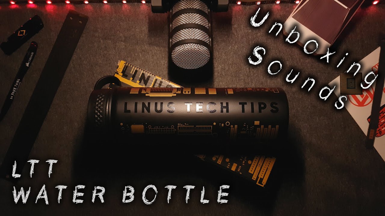 LTT WATER BOTTLE &ndash; Relaxing Tapping Unboxing And Hands-On | ASMR