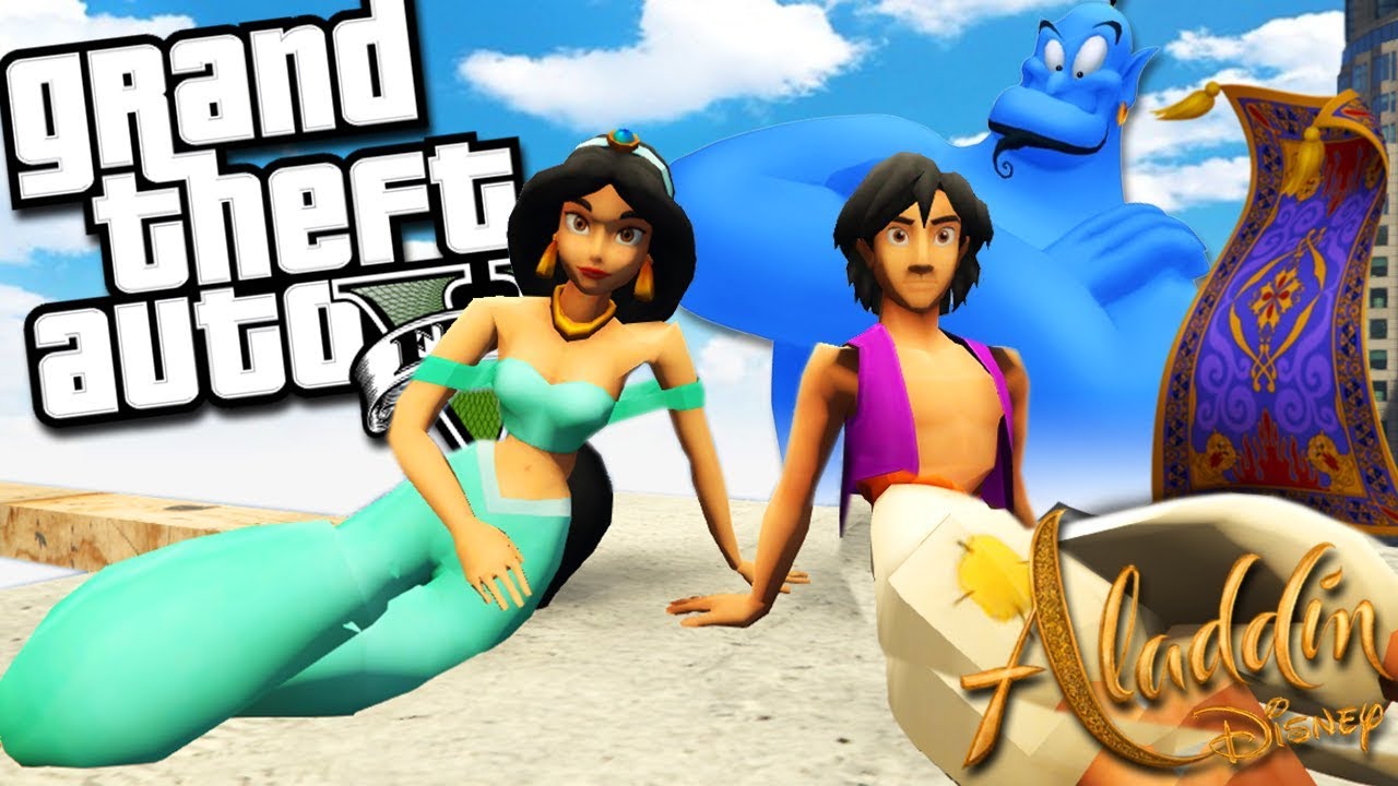 The NEW Aladdin w/ JASMINE & MAGIC CARPET MOD (GTA 5 PC Mods Gameplay)
