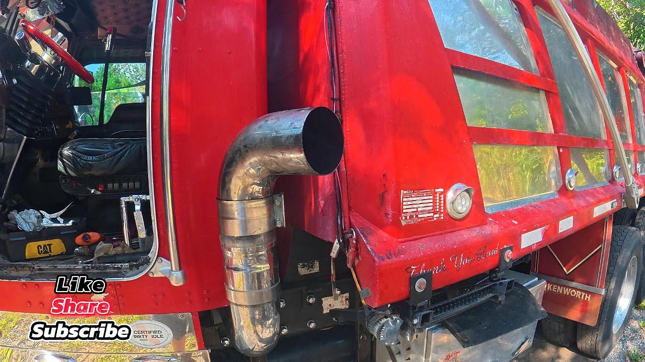 Removed Stacks off of Kenworth Dump Truck | LOUD CAT Diesel with Jake Brake