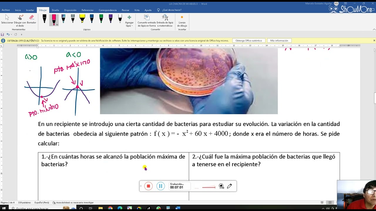 FUNCIÓN CUADRÁTICA: APLICACIÓN 2