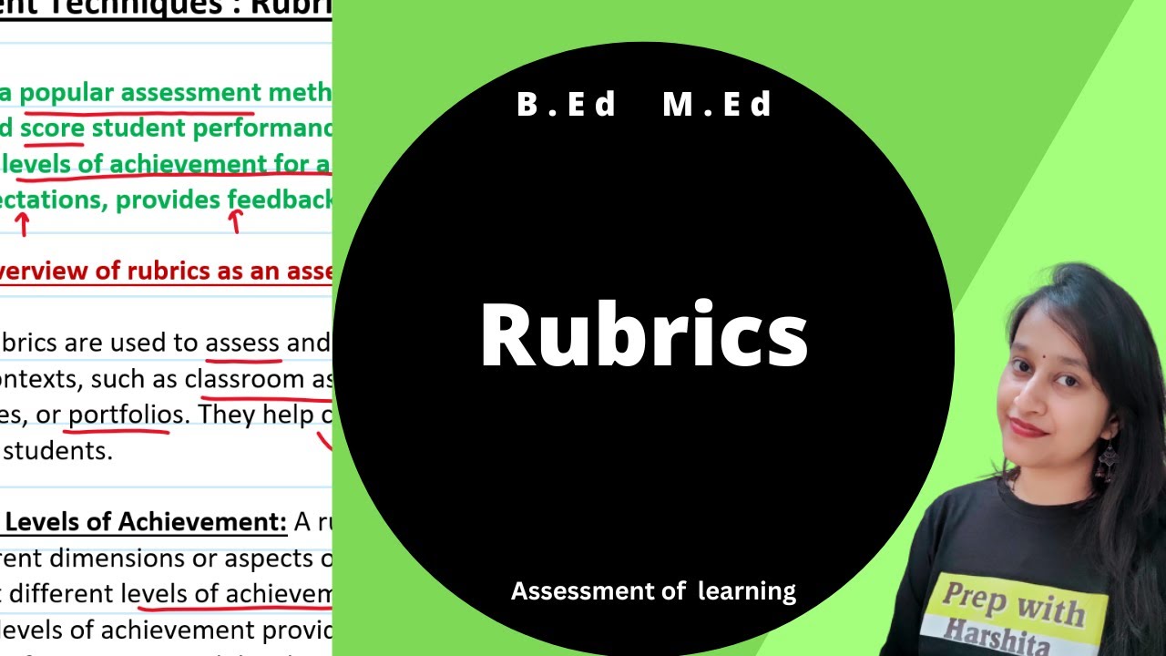 Rubrics: Assessment Techniques | Assessment of Learning