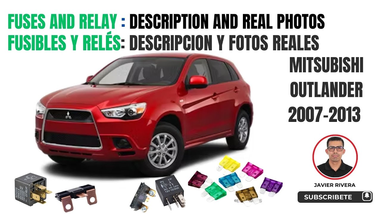 Fuses and Relay Mitsubishi Outlander(2007-2013)(real photos)/Fusibles y relé Outlander(fotos reales)