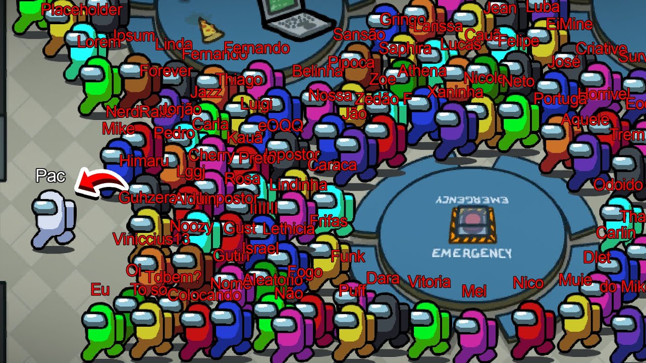 100 IMPOSTORES vs 1 INOCENTE no Among Us 😱