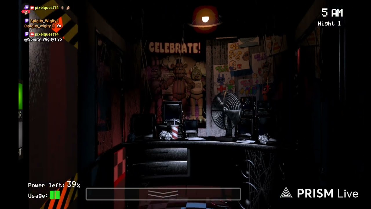 Fnaf 1 redif live twich (flemme de faire une minia)