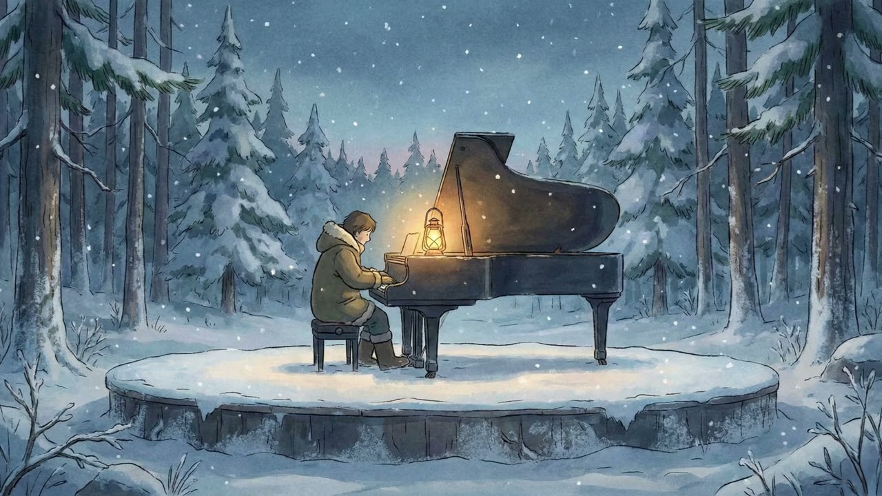 Winter Piano Melody – Cozy & Calm Solo Piano Music