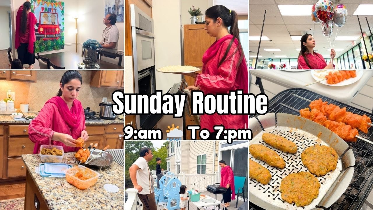 Pakistani MOM 9am To 7pm SUNDAY Routine With FAMILY 🇺🇸