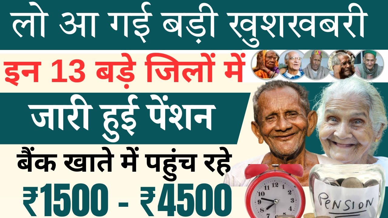 Breaking news : एक बार फिर से 13 बड़े जिलो में पेंशन जारी! bujurg pension | divyang pension | vidhwa