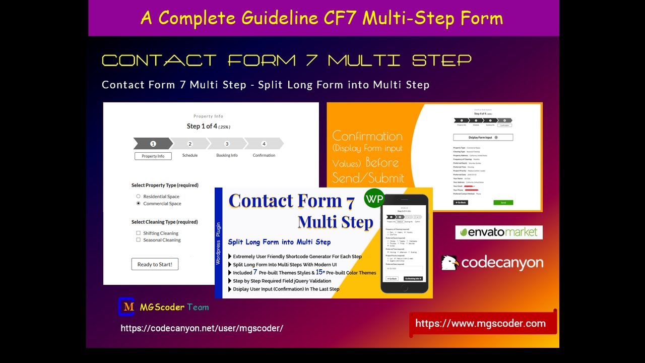 Contact Form 7 Multi Step Form By MGScoder | CF7 Multi-Steps Setup Step by Step Complete Guideline