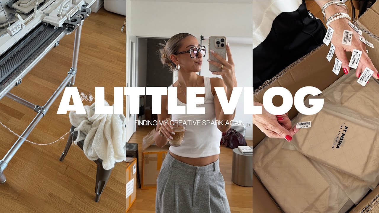 crafty vlog⭐️ getting a knittint machine, small business packaging, crochet bags, inventory…