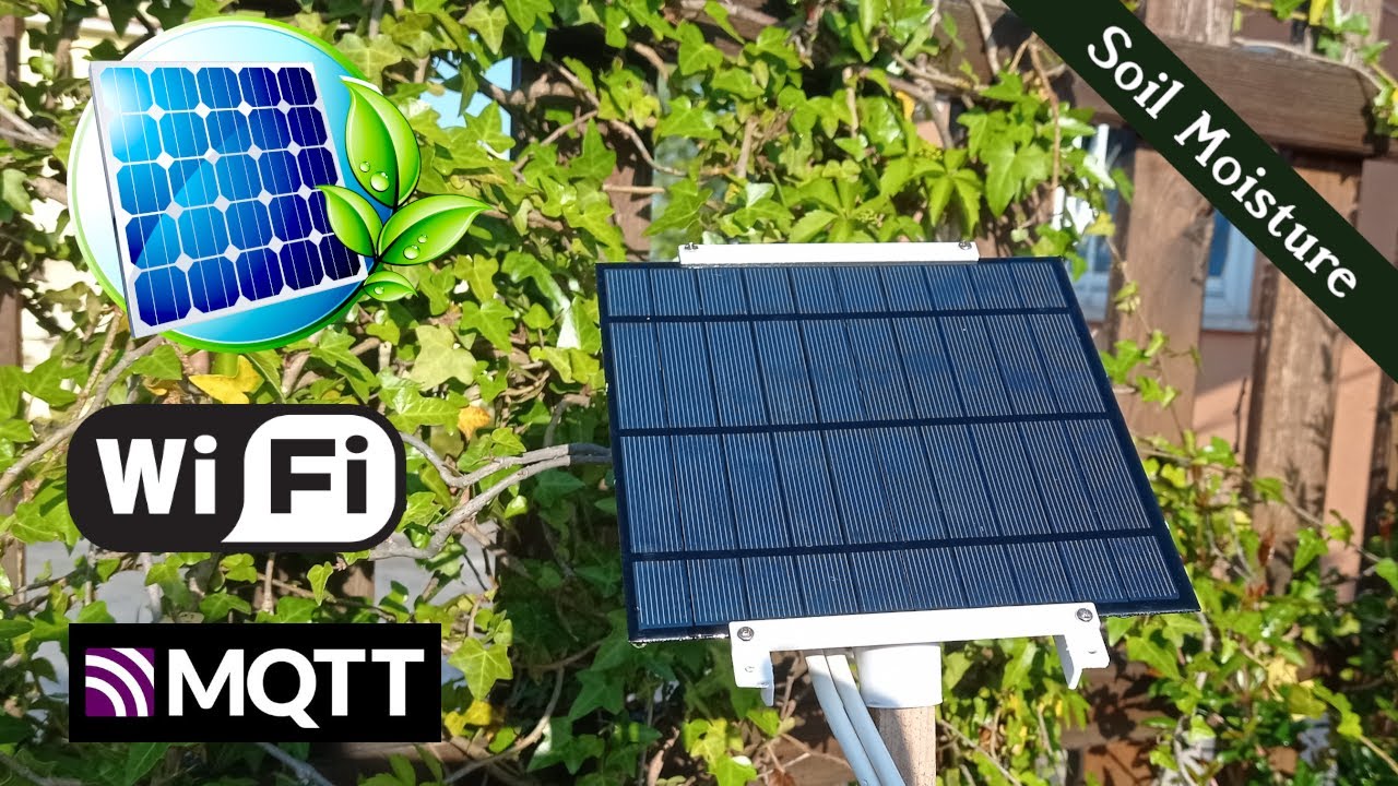Soil moisture sensors connected using WiFi and powered by Solar