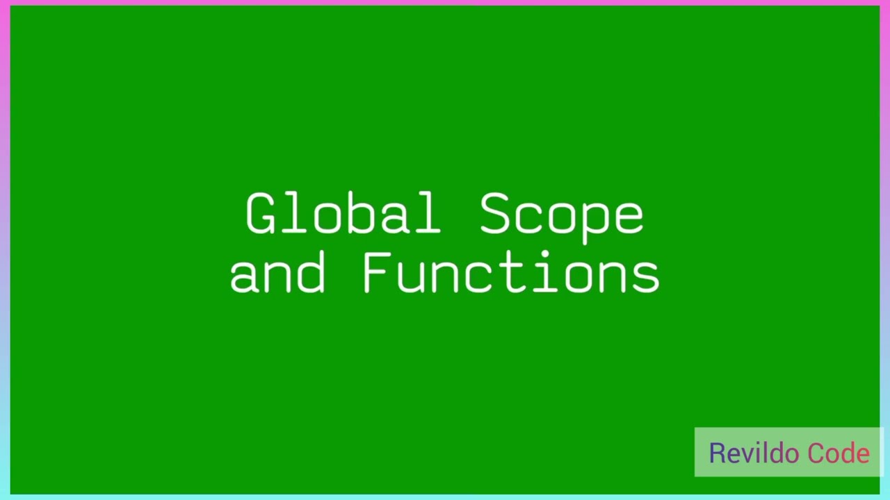 Global scope and function, Local scope and function in javascript |#javascript | #Revildo_code