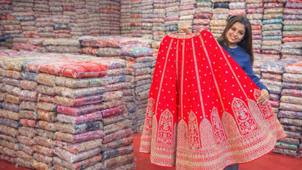 Direct Mill se lehenga Beech ka Profit Bachao Wholesale Price Sarees surat wholesale market #lehenga