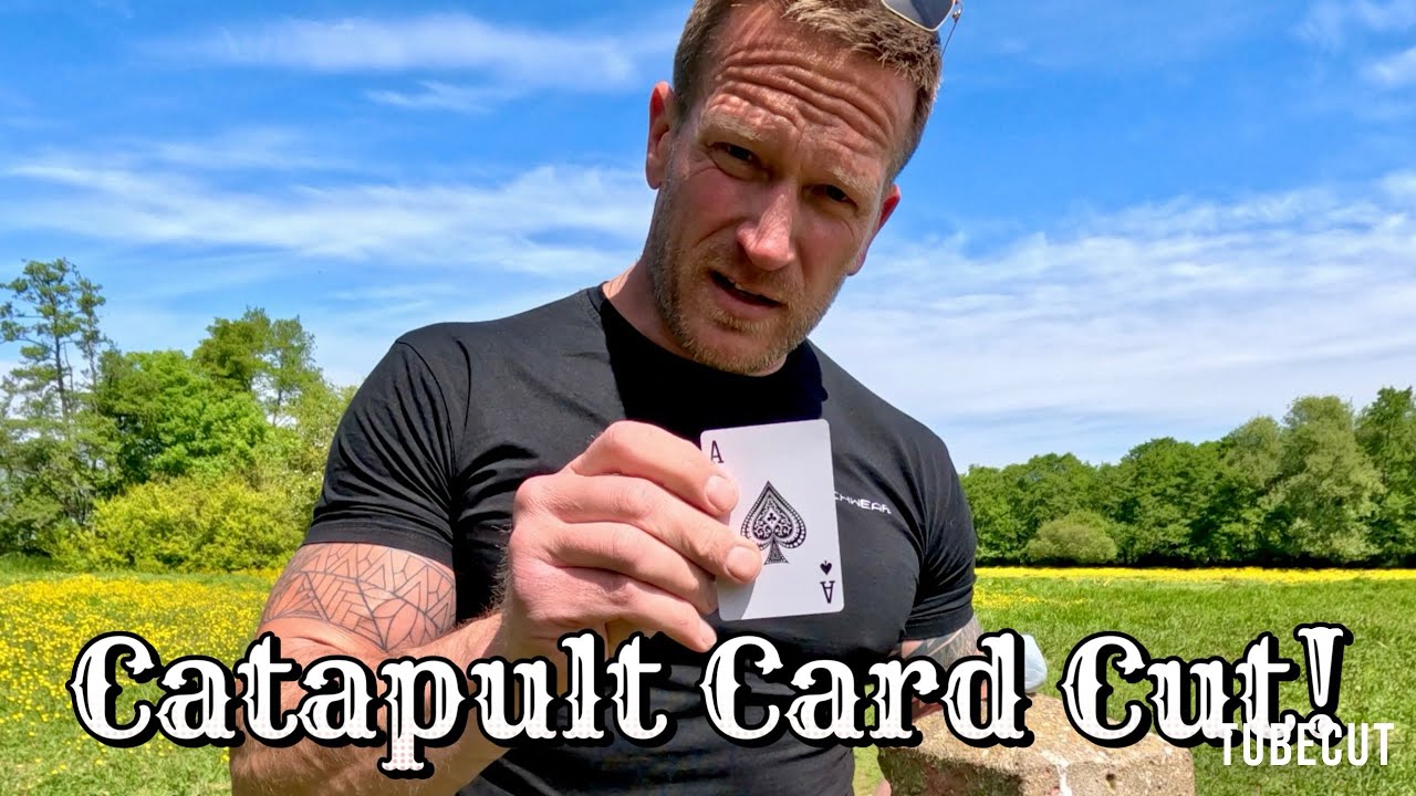Catapult Card Cut | Trick Shot | Catty Shack