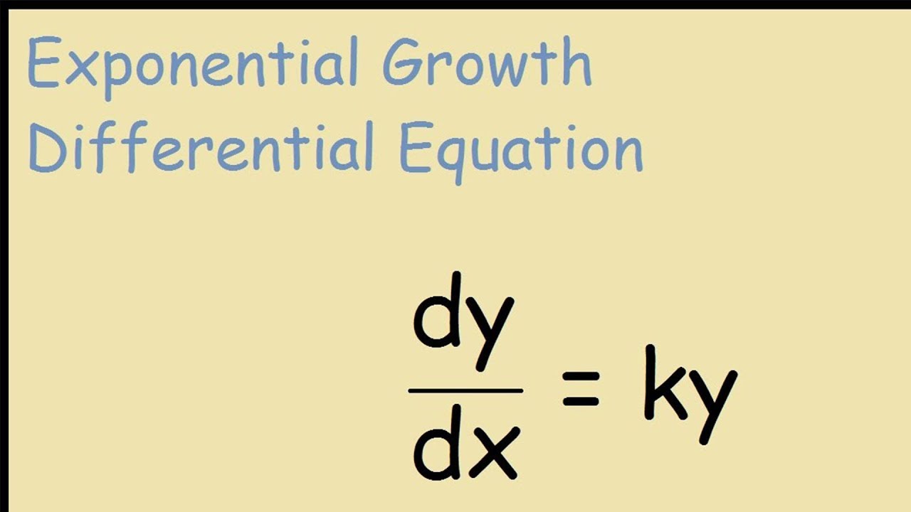 Separable Equation - Exponential Change