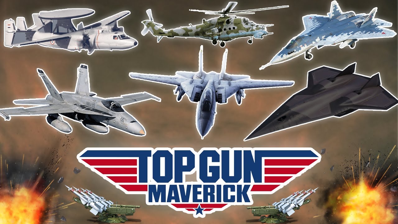 Las AERONAVES MILITARES de TOP GUN: MAVERICK