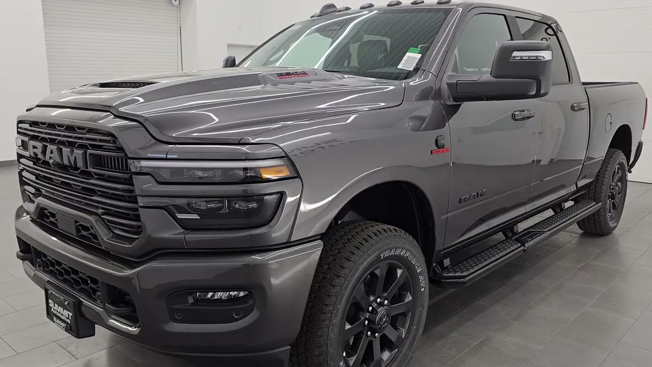 2025 RAM 2500 LARMAMIE LEVEL 2 PLUS NIGHT CUMMINS DIESEL FULL 4K WALKAROUND 25T124 SOLD!