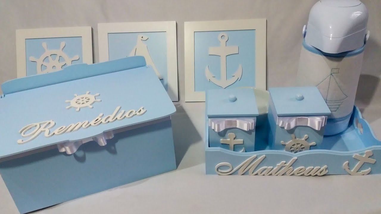 Como fazer pintura de kit mdf | kit higiene bebê #decoracaobebe