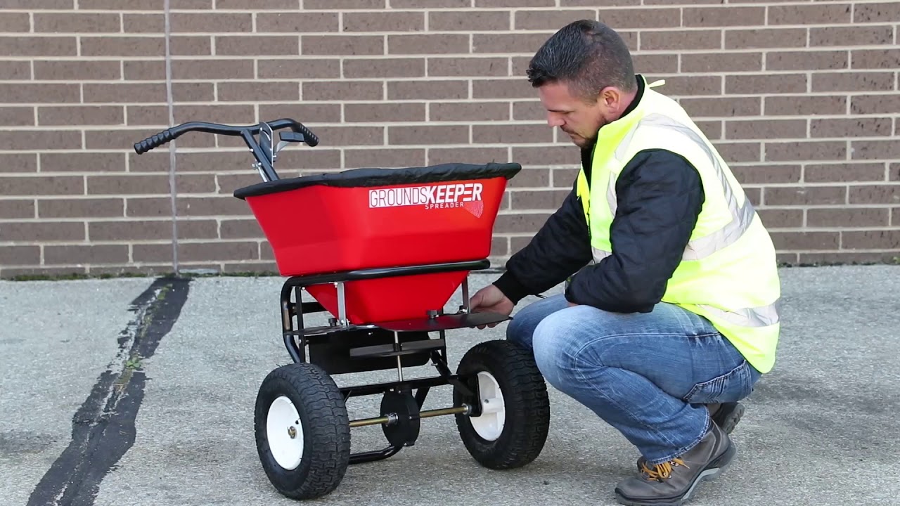 Buyers Groundskeeper Walk-Behind Salt Spreader  100-Lb. Capacity Model# 3042650