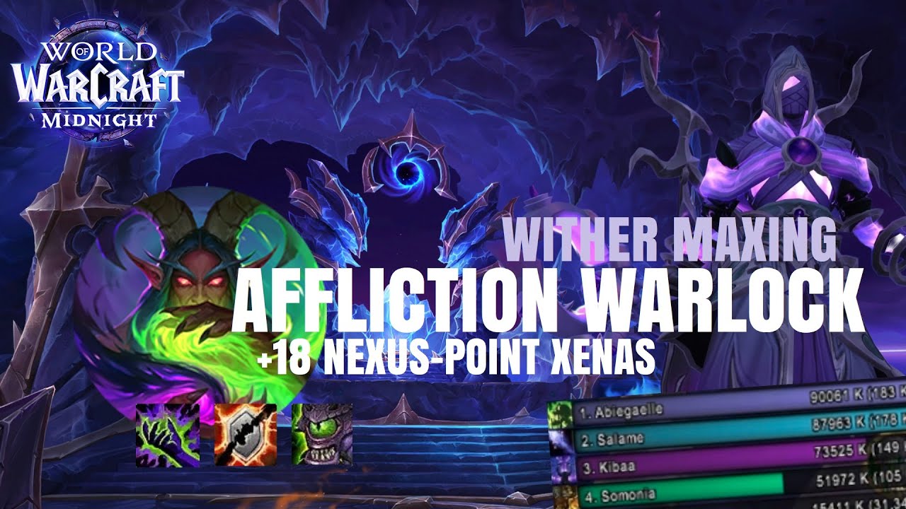 +18 Nexus  | Midnight Beta Affliction Warlock - It's viable ? Left boss is insane now..