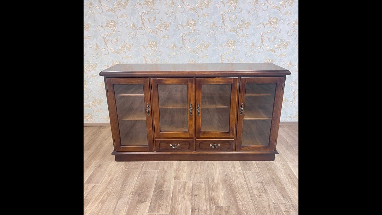 ビンテージ カリモク家具 コロニアルシリーズ ブナ材 日本 サイドボード　 [ Antique and Reuse Fynd]  FYND-0000803 【Fynd 商品動画】