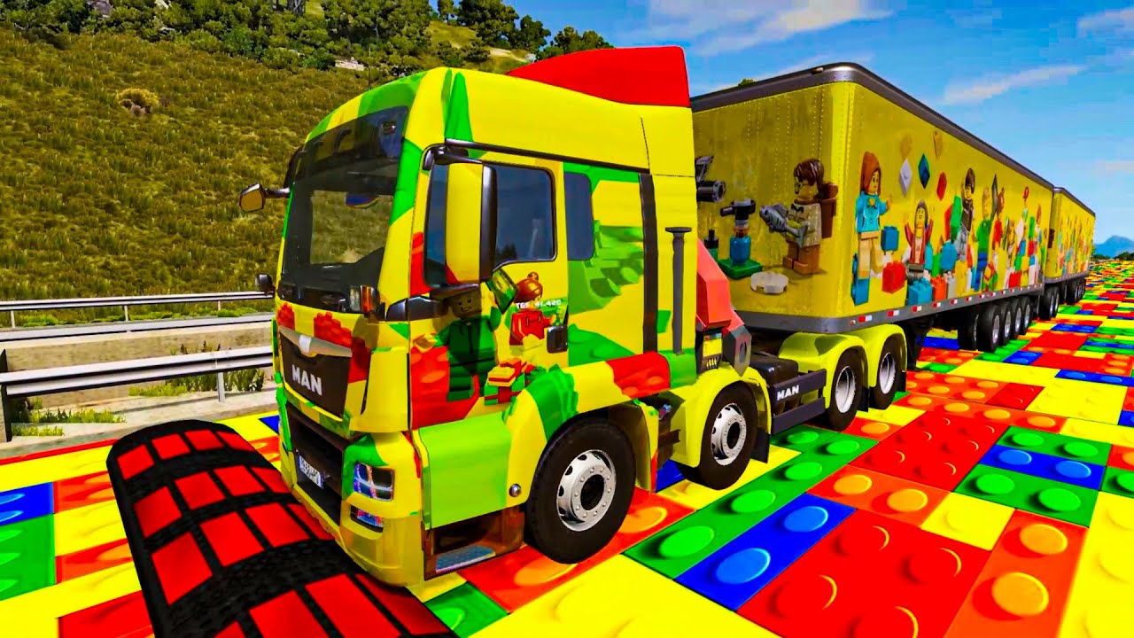 Trucks vs Upside Down Speed Bumps | BeamNG.DRIVE