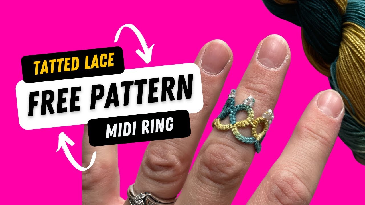 Free Tatting Pattern - Midi Ring