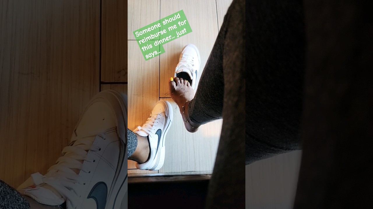 At LA crawfish alone... #publicfeet #Daqueensfeet111 #ebonyfeet #foot #feet #toes #sneakerfetish