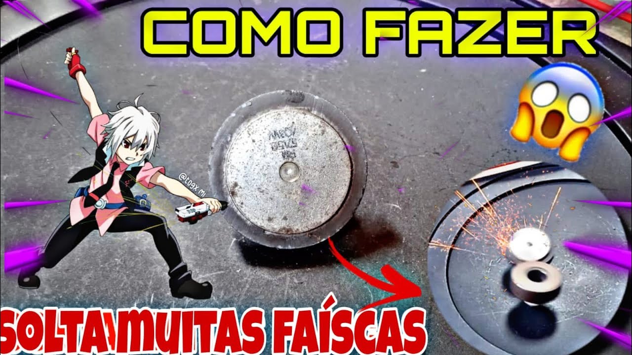 TUTORIAL/COMO FAZER UMA BEYBLADE CASEIRA!?. [Que Sorta Muitas Faiscas 😱]