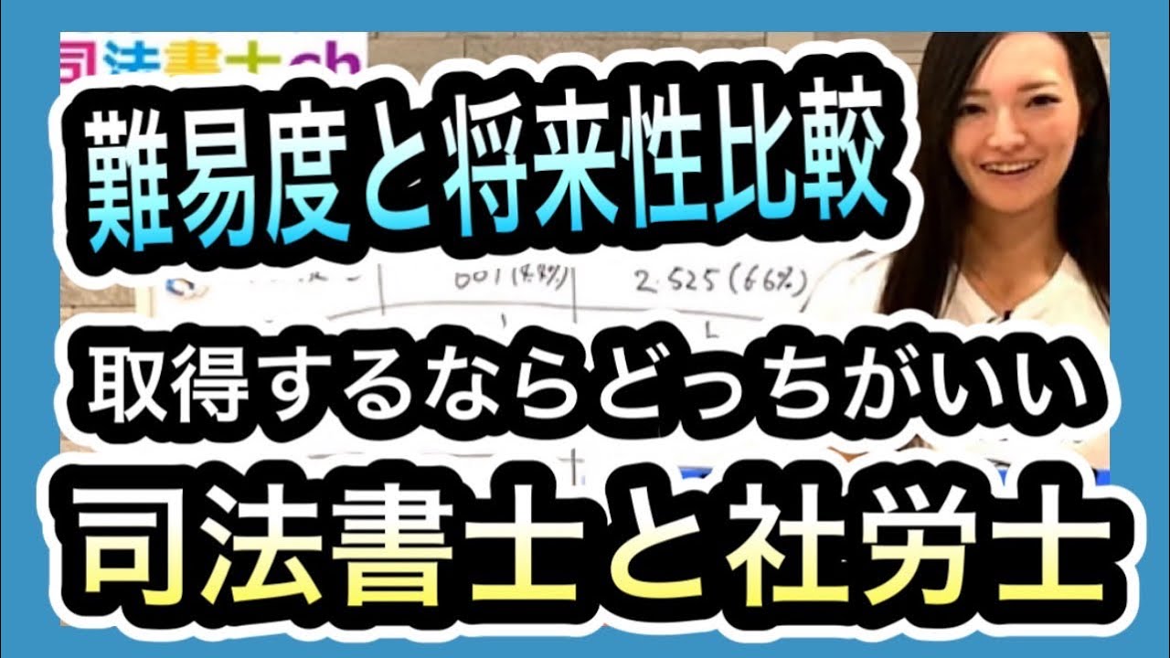 司法書士と社労士はどっちが良いか？　1406