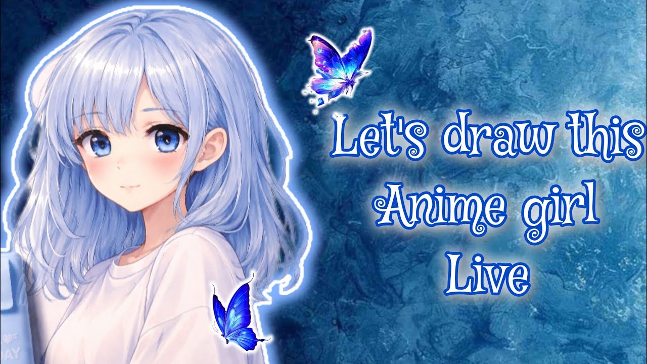 How I color anime girls.Live Drawing an anime girl