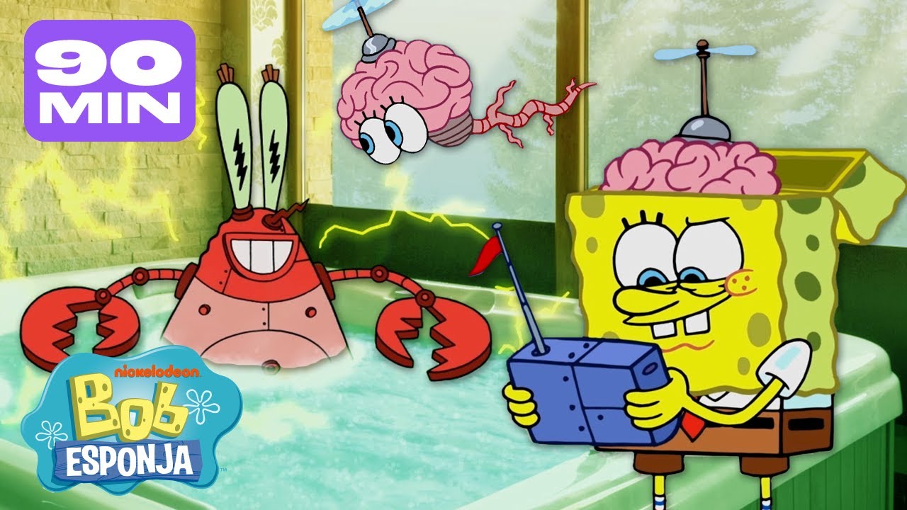 Bob Esponja | 90 MINUTOS das Melhores INVEN&Ccedil;&Otilde;ES de Todos os Tempos de Bob Esponja 🤖 | Portugu&ecirc;s