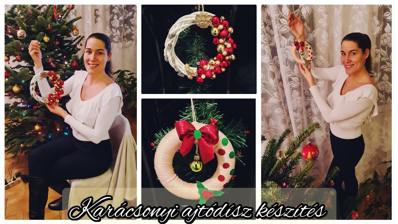 Karácsonyi ajtódísz készítés 🎄| Karácsonyi kopogtató 🎀| Karácsonyi dekoráció 🎄| Kreatív Sarok 🎁