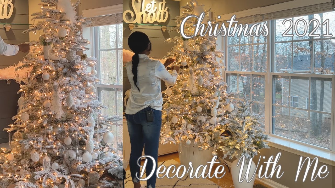🎄INTERIOR DESIGN TRENDS CHRISTMAS TREE DECORATING IDEAS/DECORATE WITH ME WINTER WONDERLAND