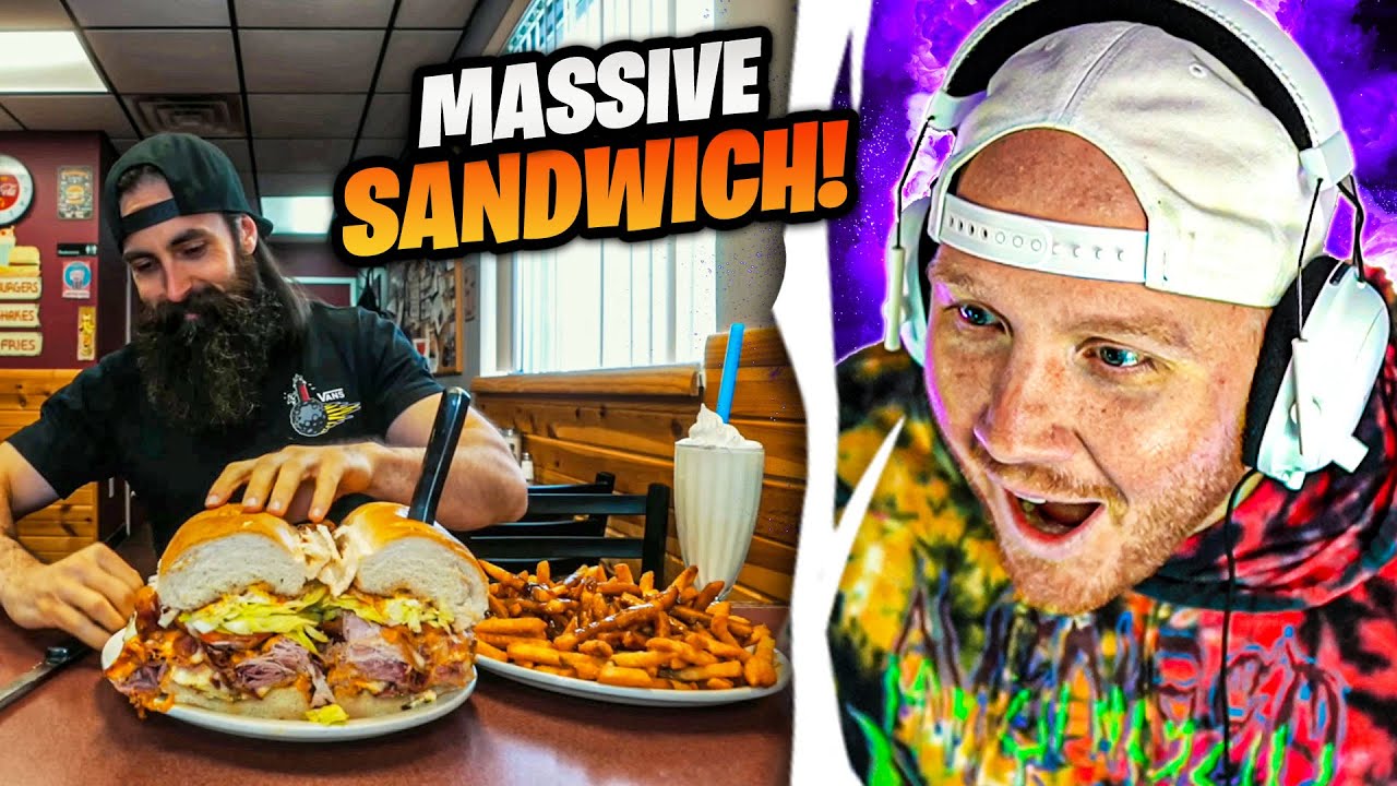 TIM REACTS TO MASSIVE DELI SANDWICH CHALLENGE...