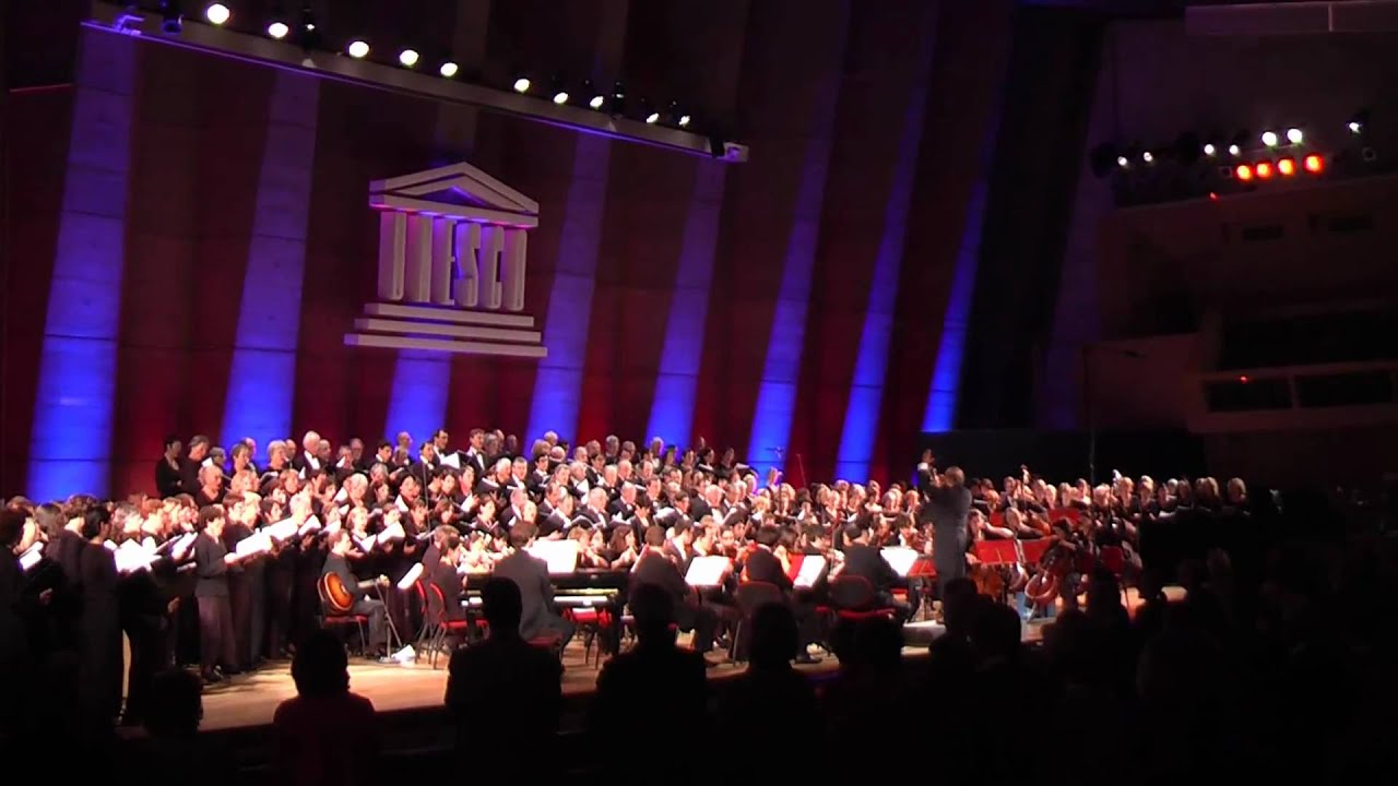 US-French National Anthems-Vive l'amitié! NMMG-French friends-UNESCO recital