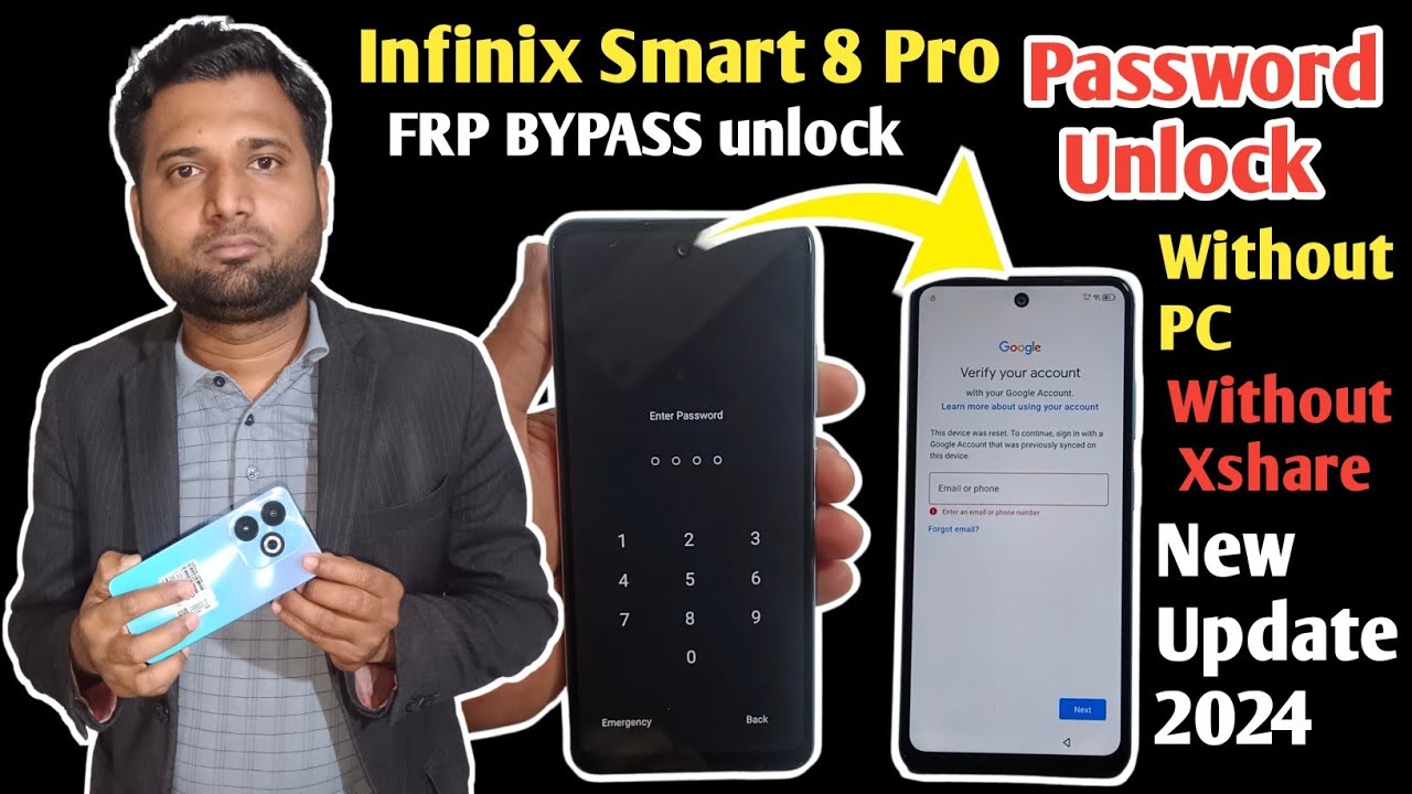 Infinix smart 8 pro password unlock | Infinix smart 8 pro frp bypass | Infinix ( X6525b ) Hard Reset