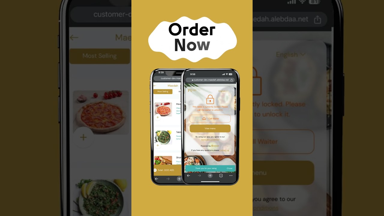 Experience dining like never before with Maedah! 👩&zwj;🍳📲