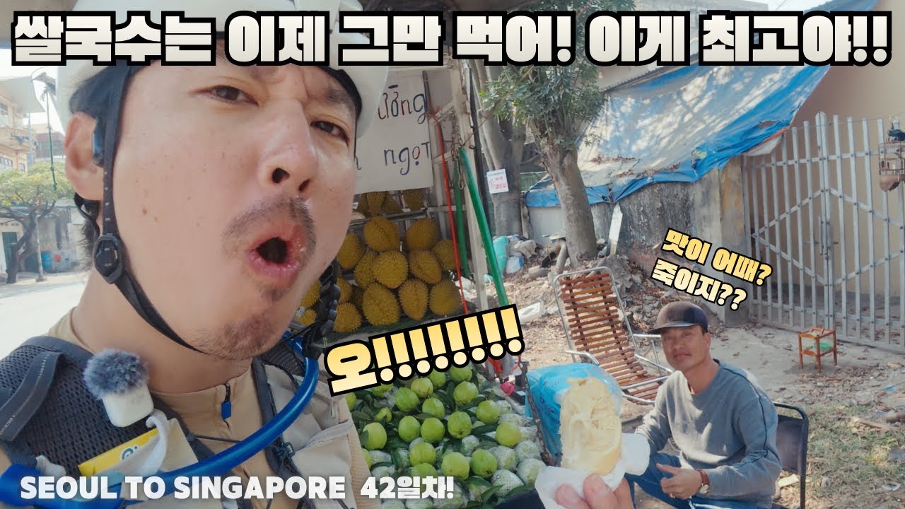 베트남에는 쌀국수,분짜,스프링롤 말고도 맛있는 과일이 많아요!내일 또 먹을거야!!(고품격 자전거 세계여행)