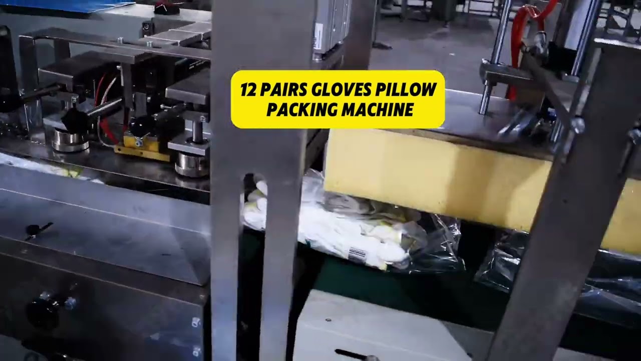 12 Pairs Latex Gloves Automatic Pillow Packaging Machine | SAYOK 