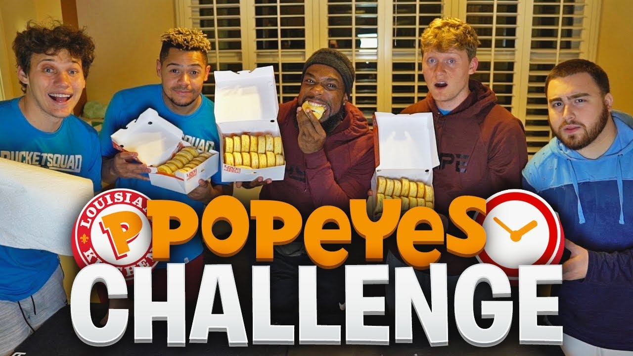 2HYPE! POPEYES BISCUITS WITHOUT WATER UNDER 5 MINS CHALLENGE! With Los,Zach,Jesser