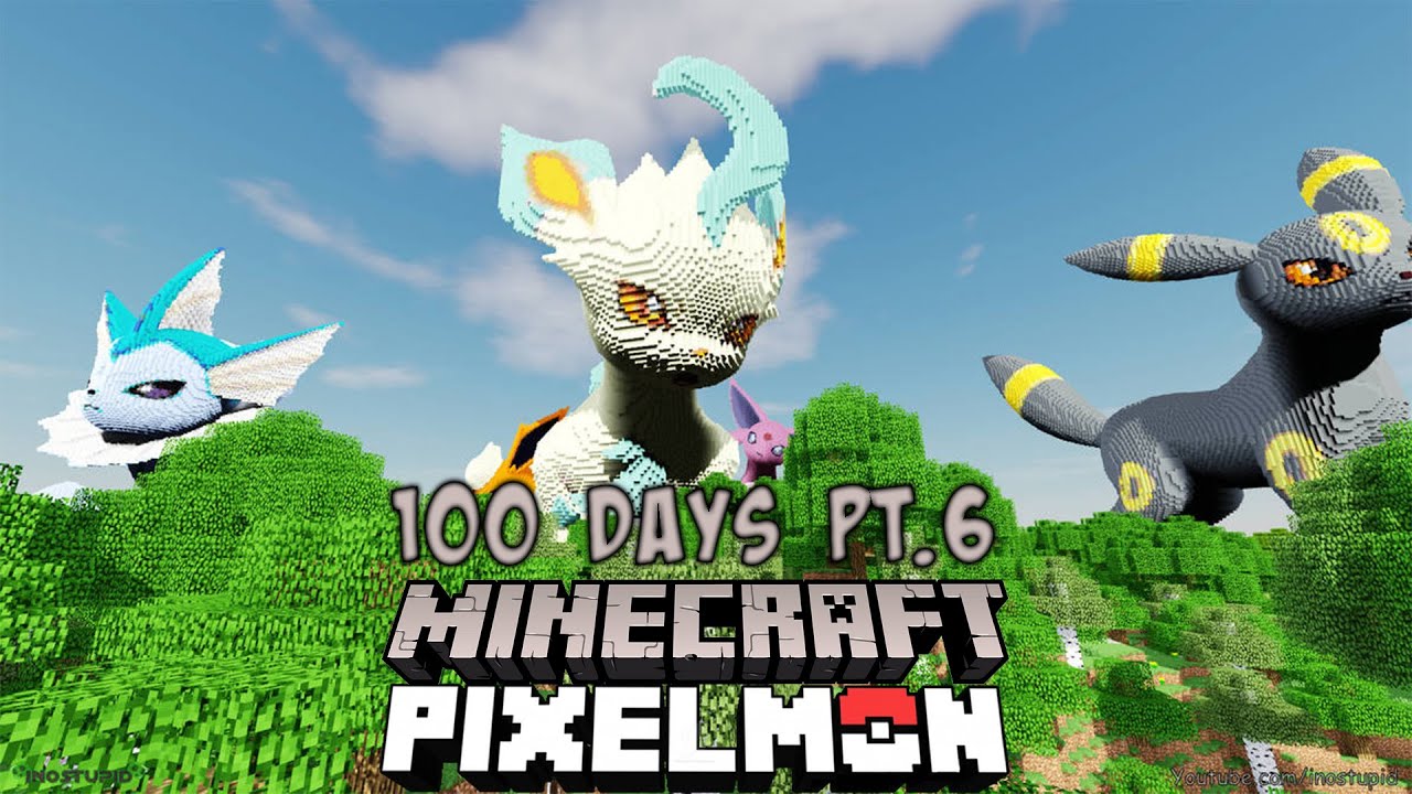 Building The Best Pokemon Team in 100 Days of Pok&eacute;mon Minecraft Vs Rivals (Pixelmon)