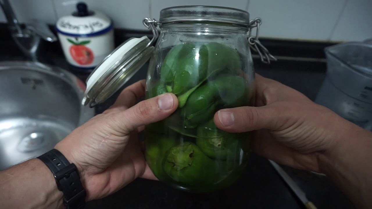 Como hacer nuestros propios pimientos en vinagre fácilmente, encurtido paso a paso !!