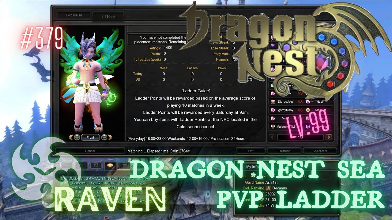 #379 Unexpected Loss Using Raven ~ Dragon Nest SEA PVP Ladder