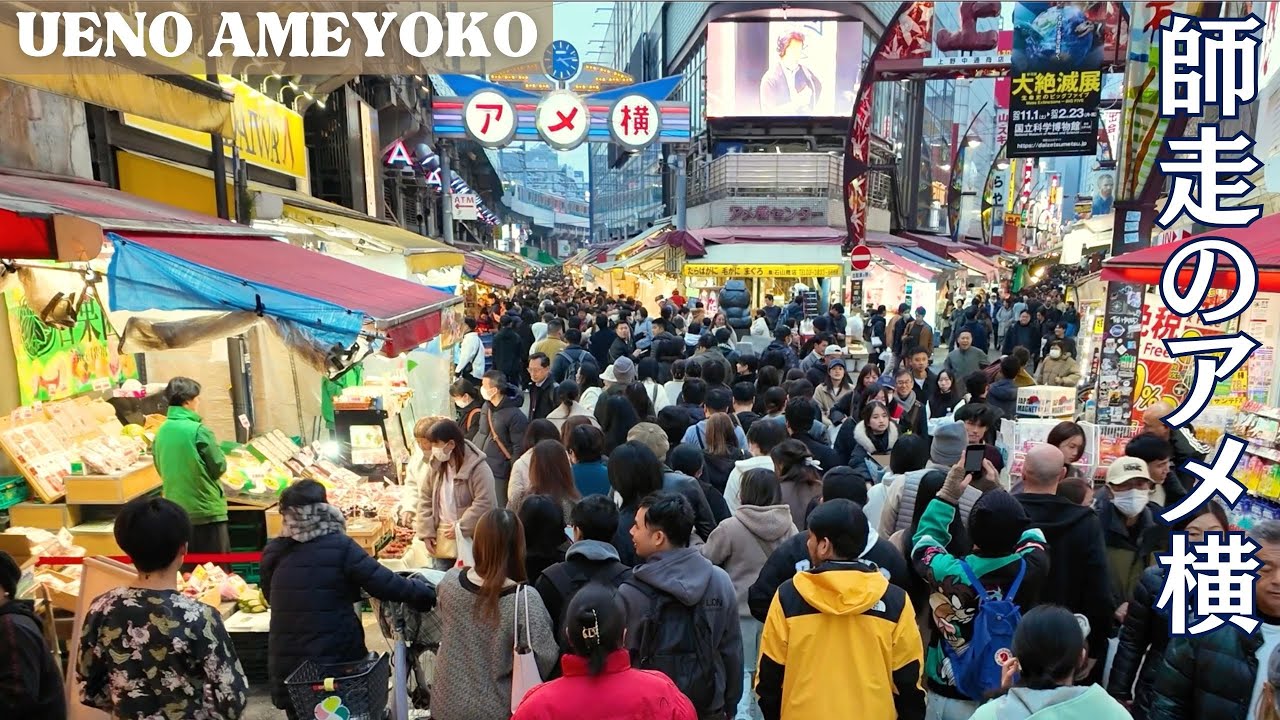 師走で賑わう上野アメ横商店街 2025 /  Ueno Ameyoko Main Street Shopping District