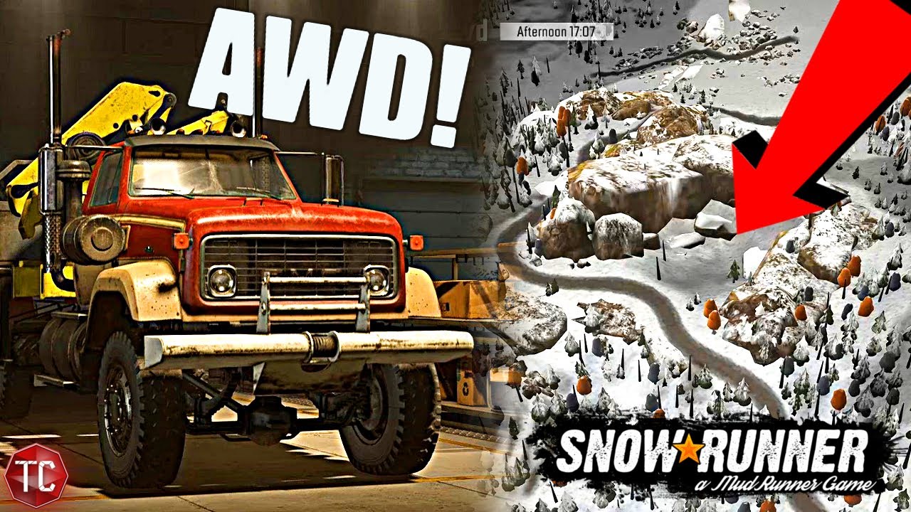 SnowRunner: GMC MH9500 NEW AWD UPGRADE LOCATION AND TEST!
