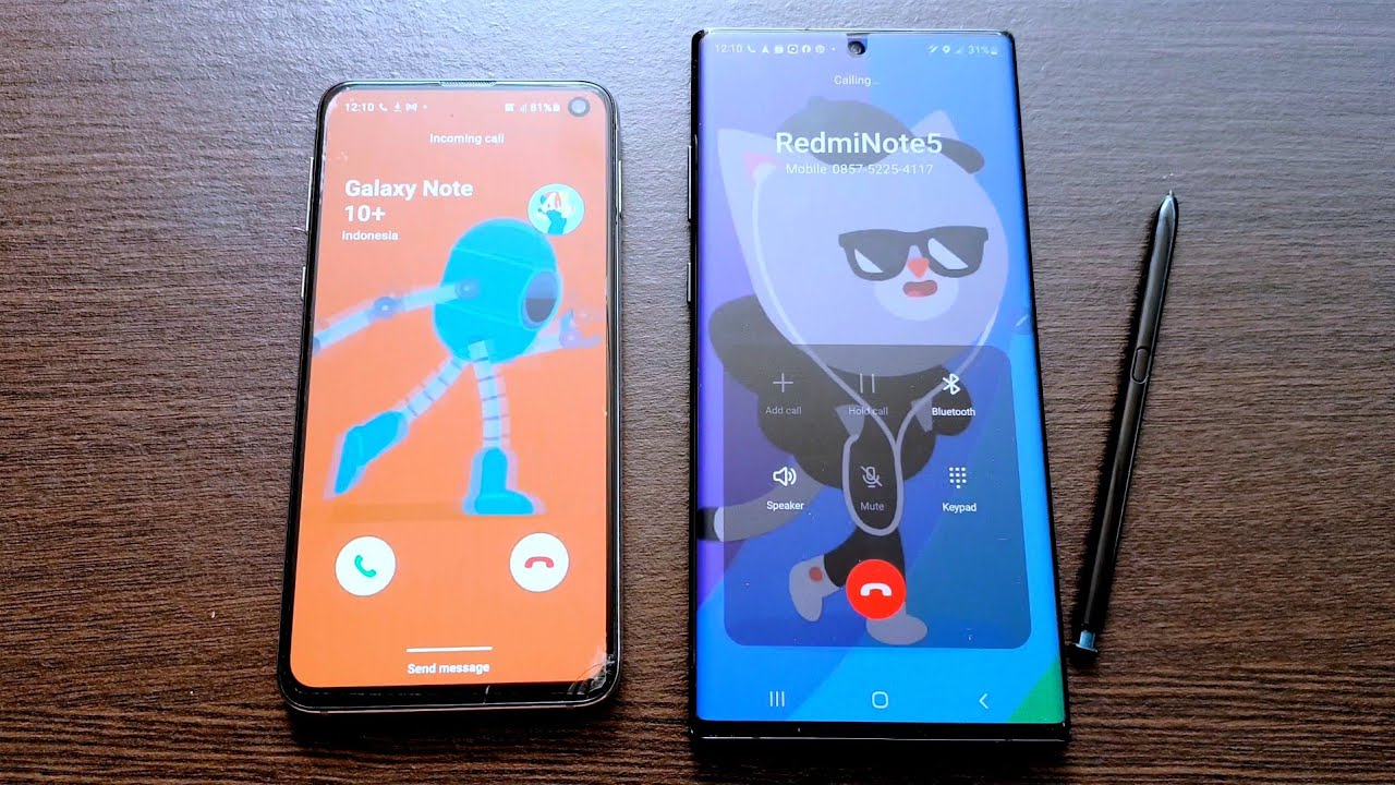 Samsung Note10+ VS Samsung S10e incomingcall+otgoingcall+bootanimation at same time