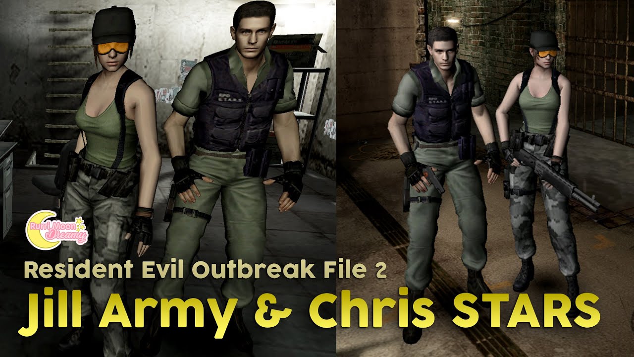 Resident Evil Outbreak File 2 - Jill Army and Chris Redfield STARS