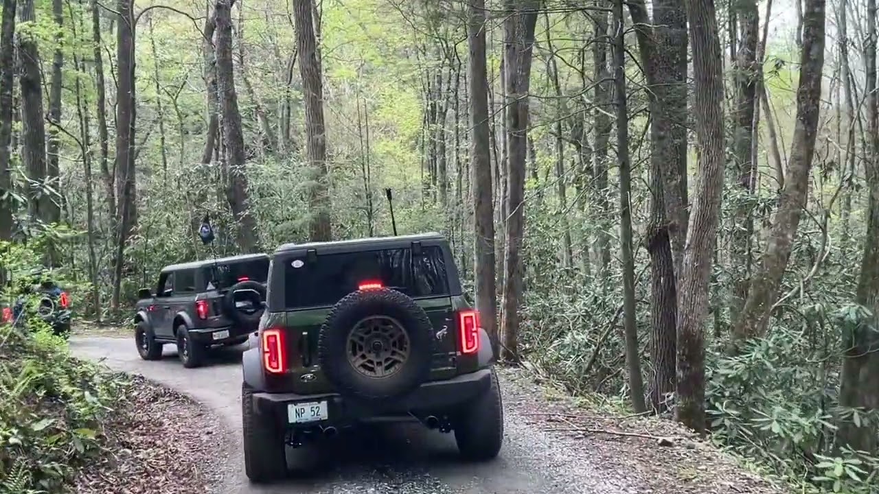 Bronco Super Celebration East 2025. Cades Cove and Parson’s Branch group ride.
