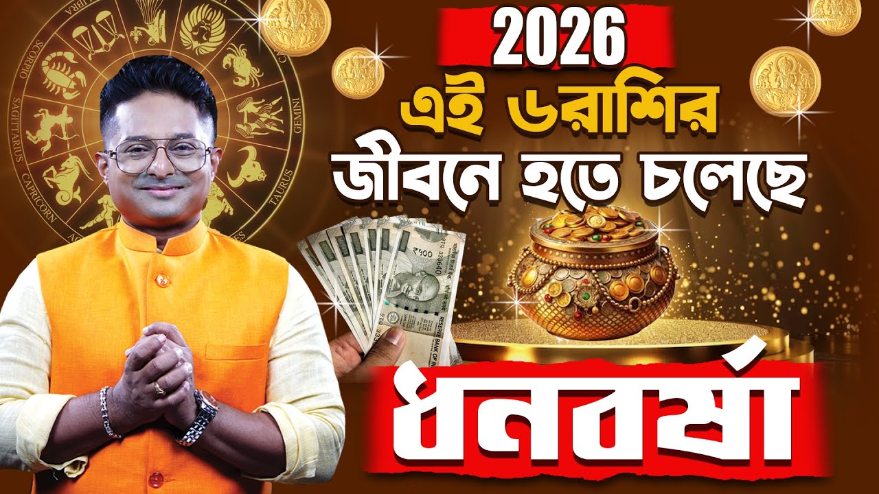 ২০২৬ ধনবর্ষা | ৬ লাকি রাশি অর্থলাভ | Lucky Money Tips 2026 | Achariya Debdutta